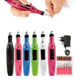 Drills Electric Drills Apparatus for Manicure Gel Cuticle Remover Milling Drill Bit Set EU/US Polishing Grinding Cutters Kit Nail Art