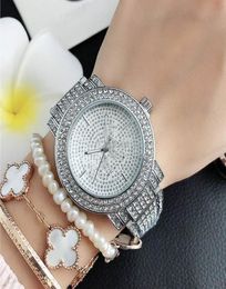 Fashion Brand Watches women Girl Big letters crystal style Metal steel band Quartz Wrist Watch M847785727