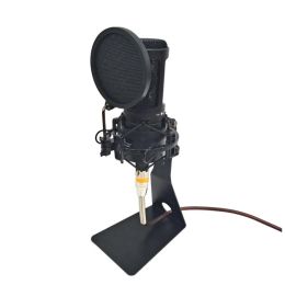 Stand Iron Triangle Metal Microphone Stand, Microphone Desktop Shock Mount, Directional Universal Accessories