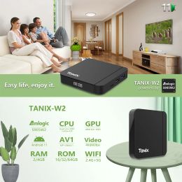 Box TANIX W2 Smart TV Box Android 11 4K HD BT5.0 Amlogic S905W2 2G 16G Media Players 2.4G 5G Dual Wifi TF Set Top Box PK A95x F3 AIR