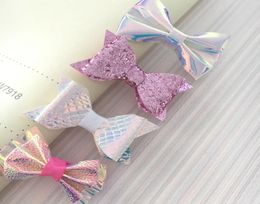 Baby Girl sequin hair clips meramid laser design Kids cute Barrettes party Hair Accessories 4Colors choose3033279