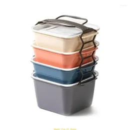 Dinnerware 4 Layer Bento Lunch Box Containers For Kids With Ergonomically Carry Handle Gift Can Be Stacked To Save Space Durable