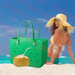 Rainbow bogg Silicone Beach large Luxury Eva Cave Plastic Beach Bags Pink Blue Candy Women cosmetic Bag PVC Basket travel Storage bags jelly summer Outdoor Handbag