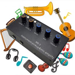 Amplifier 6.5mm Dynamic Microphone Audio Amplifier Tone Board Volume Controller For Musical Instrument Guitar Violin Pickup AMP BASS