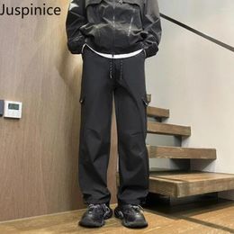 Men's Pants Winter Black Velvet Waterproof Windproof Outdoor Hiking Fashion High Street Loose Casual Straight Overalls Male Clothes