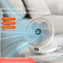 Mice Foldable Air Cooler 3 Speed Portable Fan Usb Rechargeable Wireless Fan Ultra Quiet Free Punch 1200 Mah for Home Office Dormitory