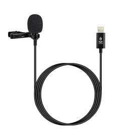 Microphones YCLM10 II 1.5m Phone Audio Video Recording Lavalier Condenser Microphone for iPhone X xr xs max 8 8plus 7 7plus 6 6s 6plus iPad