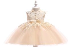 Children baby flower girl fluffy dress princess kids girls gowns wedding girl party dress embroidered costume new long skirts froc7978566