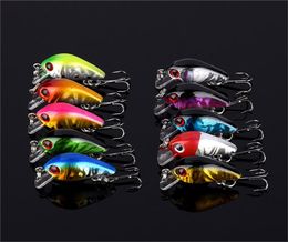 10pcslot Crank Fishing Lures Wobbers With 10 Hooks Fishing Tackle For Fly Fishing Crankbaits Pesca Small Hard Baits3334359