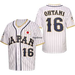 HZKC Men's Polos Ohtani Jersey 16 Japan Baseball Jerseys Famous Player Short Sleeves Jersey Mens Shirt All Stitched Us Mens Size S-XXXL