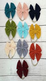 Baby Hair Accessories Girls Bow Headband 30 Colours Turban Solid Colour Elasticity fashion Kids Hairbow Boutique bowknot Hair Band 3381205