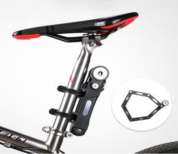 Anticut MTB Bike Folding Lock Foldable Lock Antitheft Security Bicycle Accessories Motorcycle Safetylock Key With LED Light Allo8133540