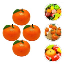 Party Decoration 4 Pcs Fruit Ornaments Pography Props Simulation Models Plant Layout Table Decor Home Orange