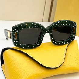 men and women luxurious crystal frame sunshade mirror designer high quality UV400 resistant sunglasses with original packaging box LW4114IS