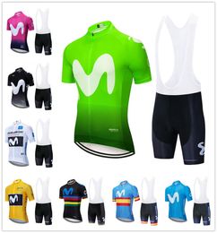 Movistar Cycling Jersey Kit 2020 Pro Team MenWomen summer breathable short sleeve cycling Clothing 9D padded bib shorts kit Ropa 3175940