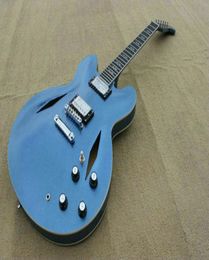 Dave Grohl DG Metallic Pelham Blue Semi Hollow Body Jazz Electric Guitar Double Diamond Holes Split Diamond Inlay Drop 5539848