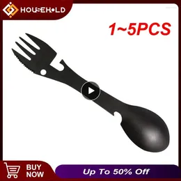 Dinnerware Sets 1-5PCS Black Fall Resistance Multifunctional Fork And Spoon Multifunction Fruit Reinforcement Thickening Durable 45g