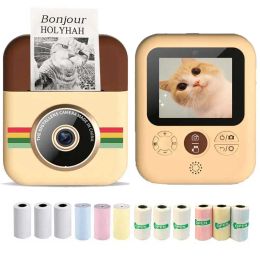 Bags Cute Mini School Kids Photo Camera with Instant Thermal Printing Video Record New Year Christmas Birthday Gift Toy for Outing