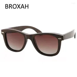 Sunglasses Retro Wood For Men And Women Vintage Polarized Sun Glasses Fishing Mirror Lens Driving Eyewear With Case 112