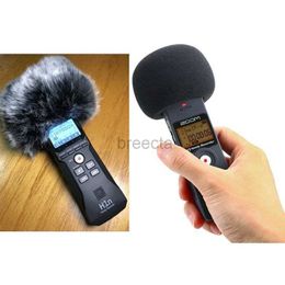 Microphones Furry Microphone Windscreen for Zoom H1 H1N Handy WindShield Windscreen Muff for Zoom H1 H1N Accessories Cover Noise Cancelling 240408