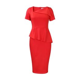 2024 Ethnic Clothing Women Elegant Party Dress Short Sleeves Peplum Skew Collar African Package Hip Female Classy Office Ladies Modest Work Wear