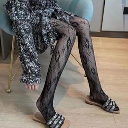 Women Socks 1pair Net Floral Pattern Fishnet Stockings Sexy Sheer Lace Tights For Spring And Autumn