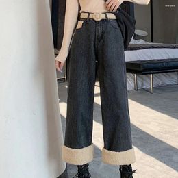 Women's Jeans With Pockets Black Pants For Women Straight Leg Blue High Waist S Womens Trousers Top Selling Vintage Good Quality 2024