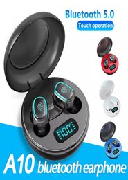 A10 TWS Bluetooth Earphones BT50 Wireless InEar Bass Sports Stereo HIFI Headphones with LED Digital Display Charger box In Retai6579403