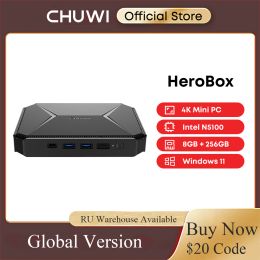CPUs Chuwi Herobox Intel Celeron J4125 Up to 2.7ghz Mini Pcs 8gb Ram 256gb Ssd Windows 10 Mini Desktop Computer