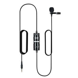 Microphones Clipon Lapel Mini Lavalier Mic Microphone 3.5mm For Mobile Phone PC Recording Camera Youtube Video Mic 6 Metres Cable