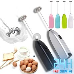 Spoons Mini Electric Milk Foamer Blender Wireless Coffee Whisk Mixer Handheld Egg Beater Cappuccino Frother Kitchen Tools