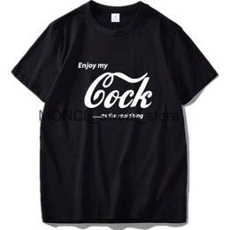 Men's T-Shirts 100% Cotton T-shirt Pun Funny and Humorous Annotation Original Design Joke Mens Summer H240408