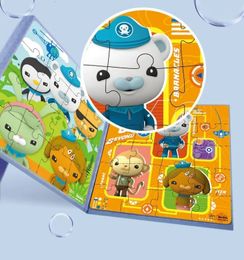 Original octonauts Action Figures Magnetic Puzzle Cartoon Animal Jigsaw Picture Early Education Toys Birthday Gift Kids Toy 240401