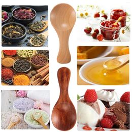 Dinnerware Sets 20 Pack Mini Wood Spoon With Short Handle Small Wooden Salt-Spoon Perfect For Jars Of Spices Condiments Seasoning