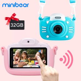 Connectors Minibear Children Camera for Kids Digital Camera for Children 1080p 4k Hd Video Cameras Toy for Kids Birthday Gift for Girl Boys