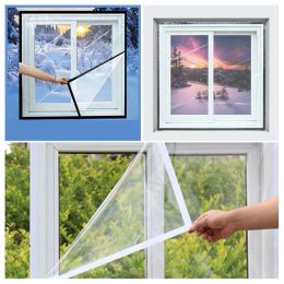 Films Winter Window Shrink Heat Insulation Film Indoor Windproof Warm SelfAdhesive for Energy Saving Crystal Clear Soft Glass Film