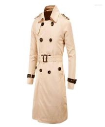 Men039s Trench Coats 2022 Autumn And Winter Windbreaker Jacket Exquisite Coat Belt European American Long Doublebreasted Will23531796