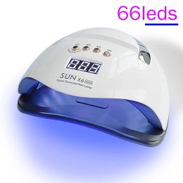 Dryers SUN X6MAX 132W LED UV Lamp Nail Dryer 66 LED Professional For Drying Gel Polish 10/30/60/99s Timer Auto Sensor Nail Art Machine