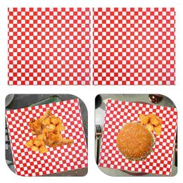 Baking Tools 300 Pcs Multipurpose Burger Pad Red Wrapping Paper Oil Absorbing Tissues Fried Chicken