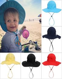 5pcs Kids baby sun hat bucket hat cap 4M6Y 14 colors boys girls fashion net hats adjustment visor Caps children boutique hair Acc1662764