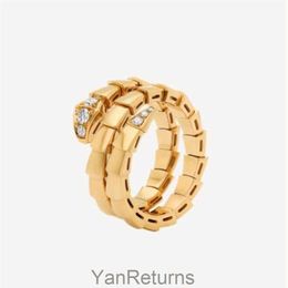 serpentine viper ring snake ring Multiple styles Luxury brand ring mens womens unisex ring gold rose gold silvery diamond ring Val317M