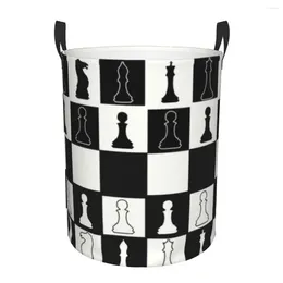 Laundry Bags Chess Game Basket Collapsible Large Clothing Storage Bin Chessboard Baby Hamper
