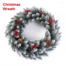 Decorative Flowers Magzasi 40x40cm Artificial Christmas Wreath Garland For Front Door Decoration Outdoor Year's Decor