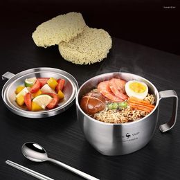 Bowls Instant Noodle Bowl With Lid Office Lunch Box 304 Soup Large Rice School BoxStainless Steel