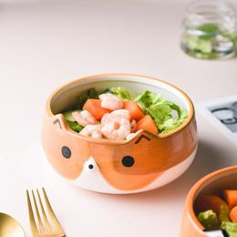 Bowls Under-glaze Colour Ceramic Cartoon Bowl Fruit Salad High Temperature Oven Household Tableware