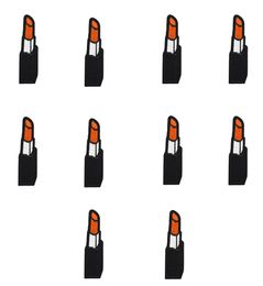 10PCS orange lipstick embroidery patches for clothing iron patch for cloth applique sewing accessories stickers badge on cloth iro5120500