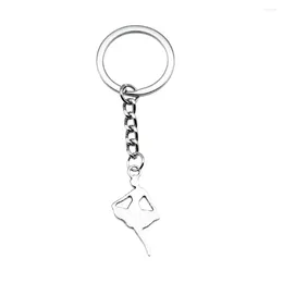 Keychains 1pcs Ballerina Charms Keychain For Bags Accessories Jewellery Materials Diy Ring Size 28mm