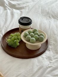 Plates INS Fengmi Amine Fruit Plate Living Room Tea Table Snack Placement Light Luxury High End Dried Candy