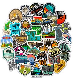 50 PCS Wilderness Nature Stickers Outdoors Hiking Camping Travel Adventure Stickers for DIY Luggage Laptop Helmet Vinly Decals6220699