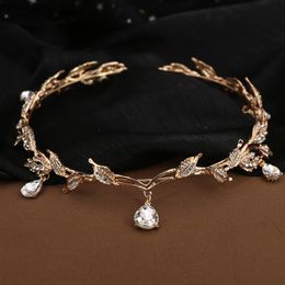 Korean style eyebrow pendant wedding headwear bride accessories alloy rhinestone hair hoop crown princess hair accessories wedding dress accessories